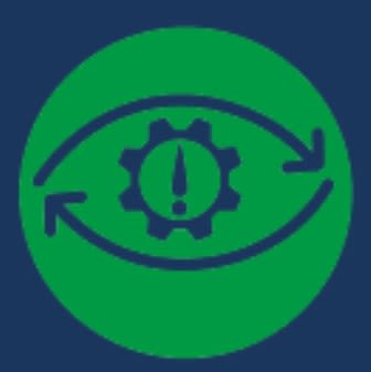 Sight Research UK green graphic showing an eye with arrows to represent term 'Sustain'