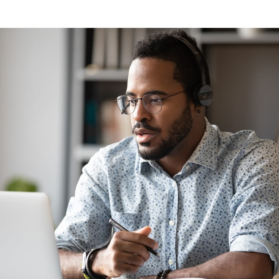 person conducting online video call