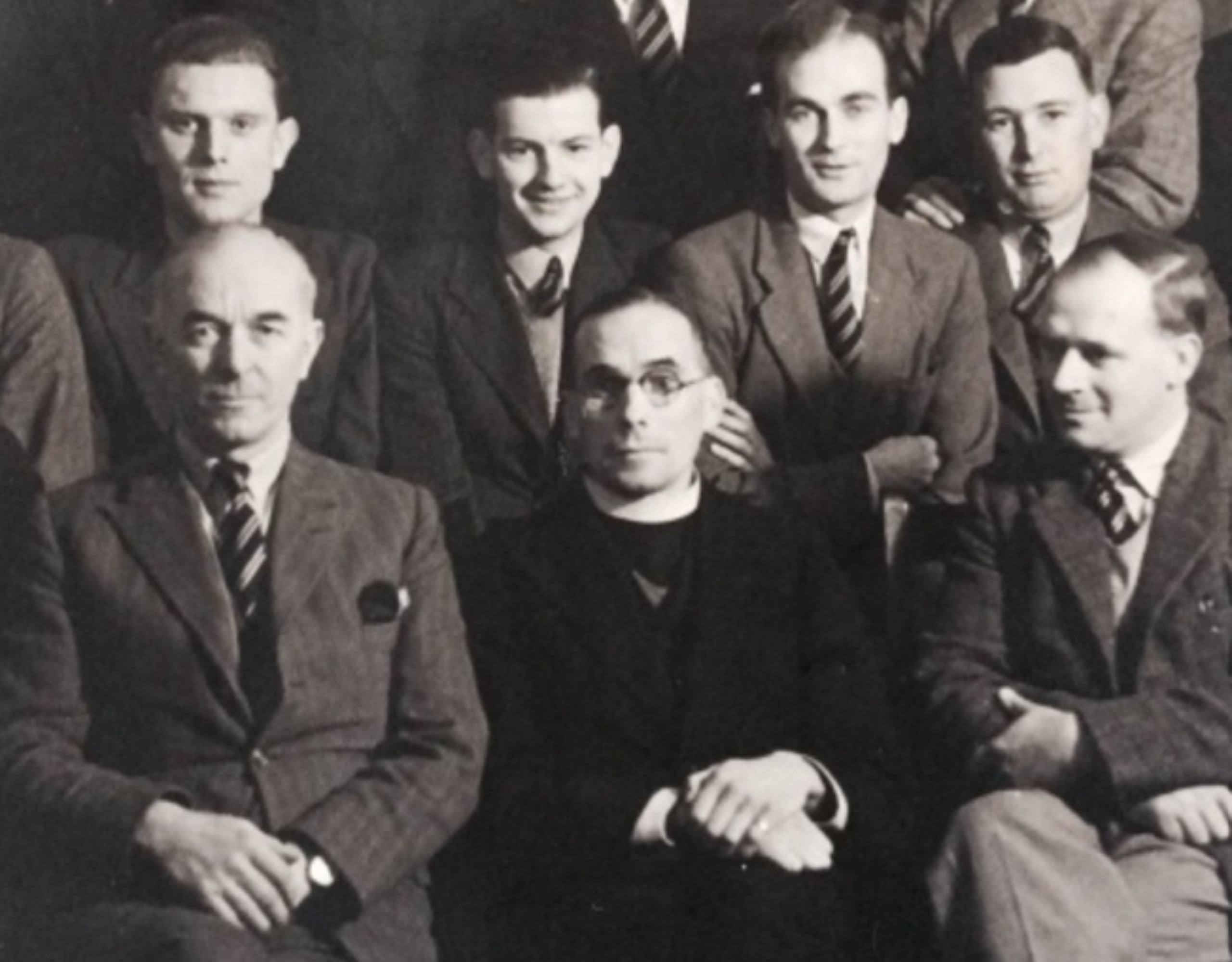 Original Owls of Pill photograph with founder Reverend Robert Griffith middle front