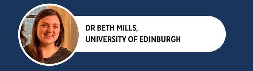 Headshot of Dr Beth Mills from University of Edinburgh